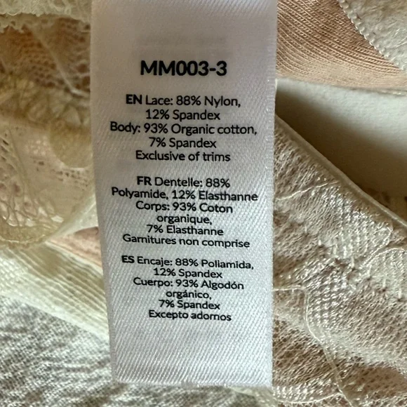 Morrow + Mint Organic Cotton Tulip Lace Nursing Bralette Ivory - Picture 5 of 5